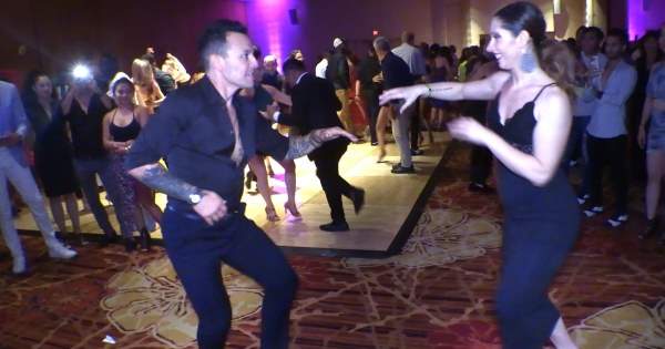 Sizzling Cha-cha social dancing showcase: Fernando Sosa & Tatiana Bonaguro setting the Dancefloor on Fire!